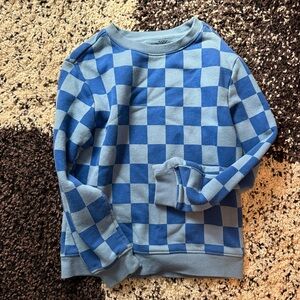 Cat & Jack Blue Checkered Crewneck Sweater